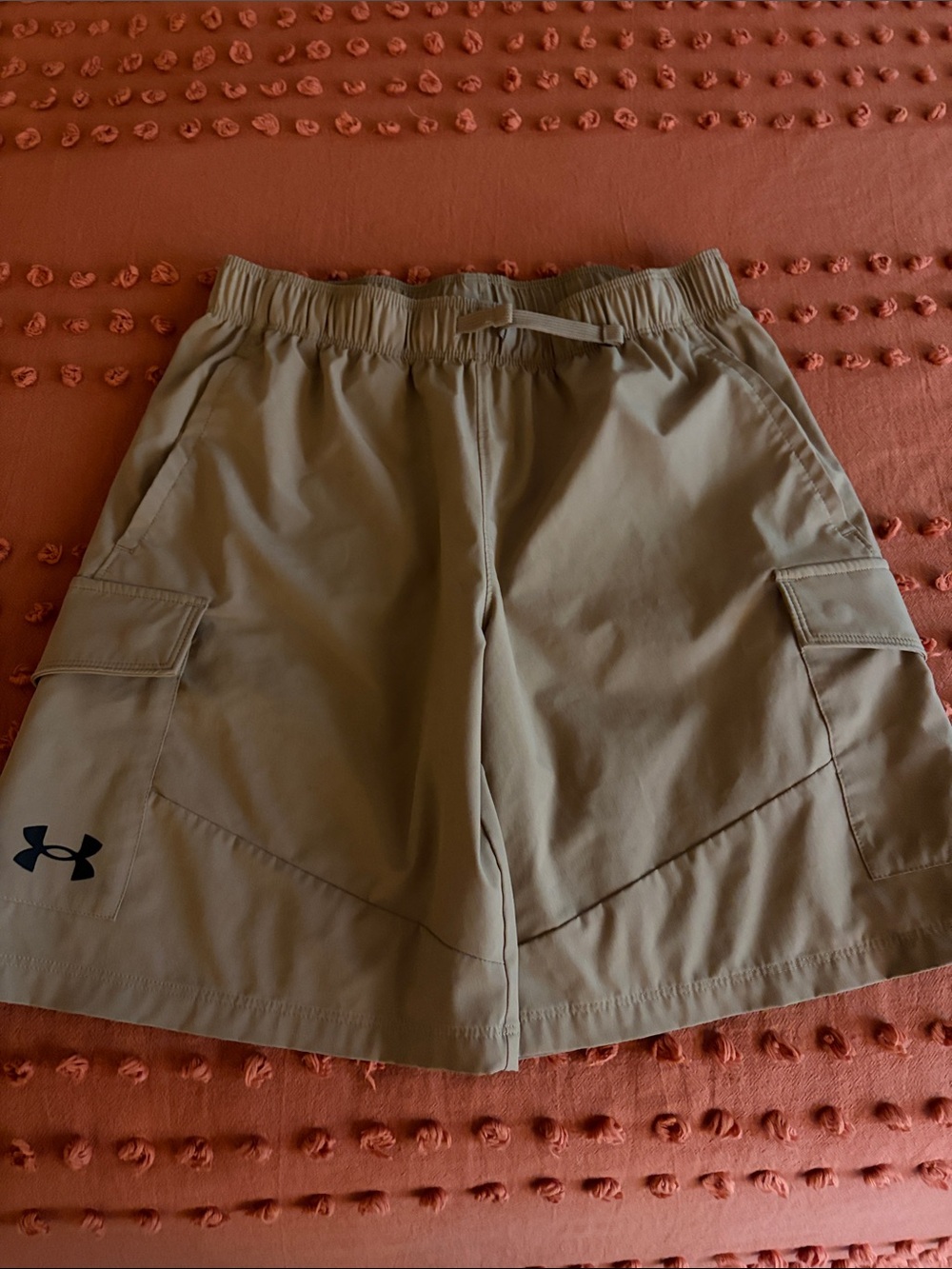 Under Armour Boy (YL) Tan Cargo Shorts